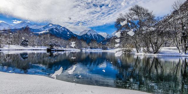 Base de loisirs à Agos dans la neige