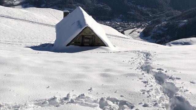 Granges de Grascoueou sous la neige