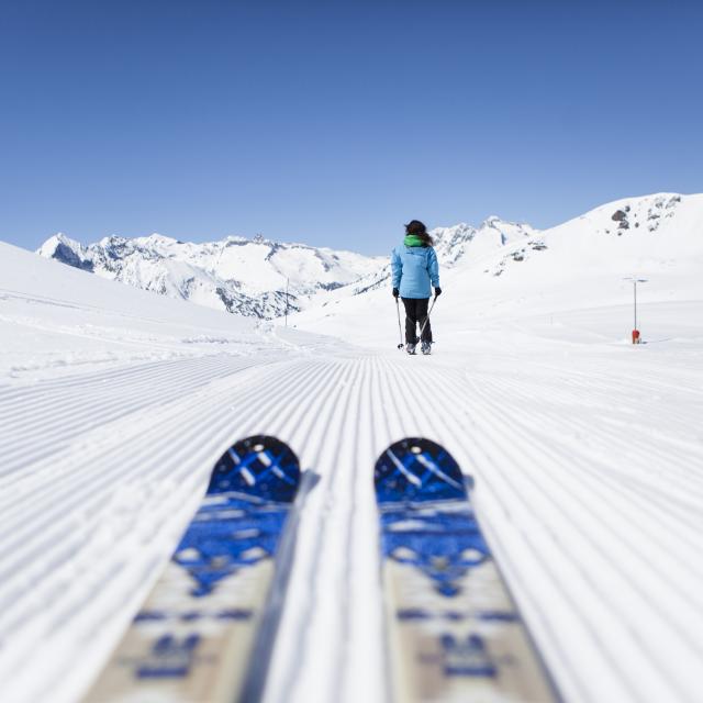 Station skis aux pieds