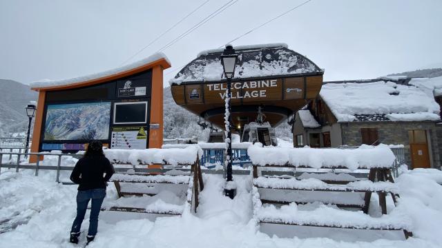 ©cperisse Village Hiver Neige Panneau