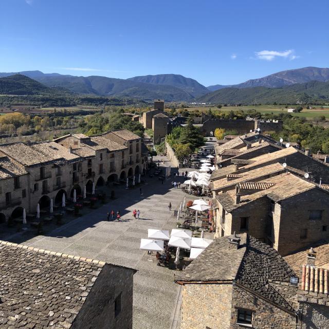 Espagne L' Ainsa Place Vieux Village Automne